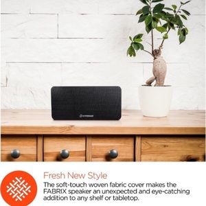 HyperGear FABRIX Wireless Portable Speaker, Bluetooth 8 Hour Charge